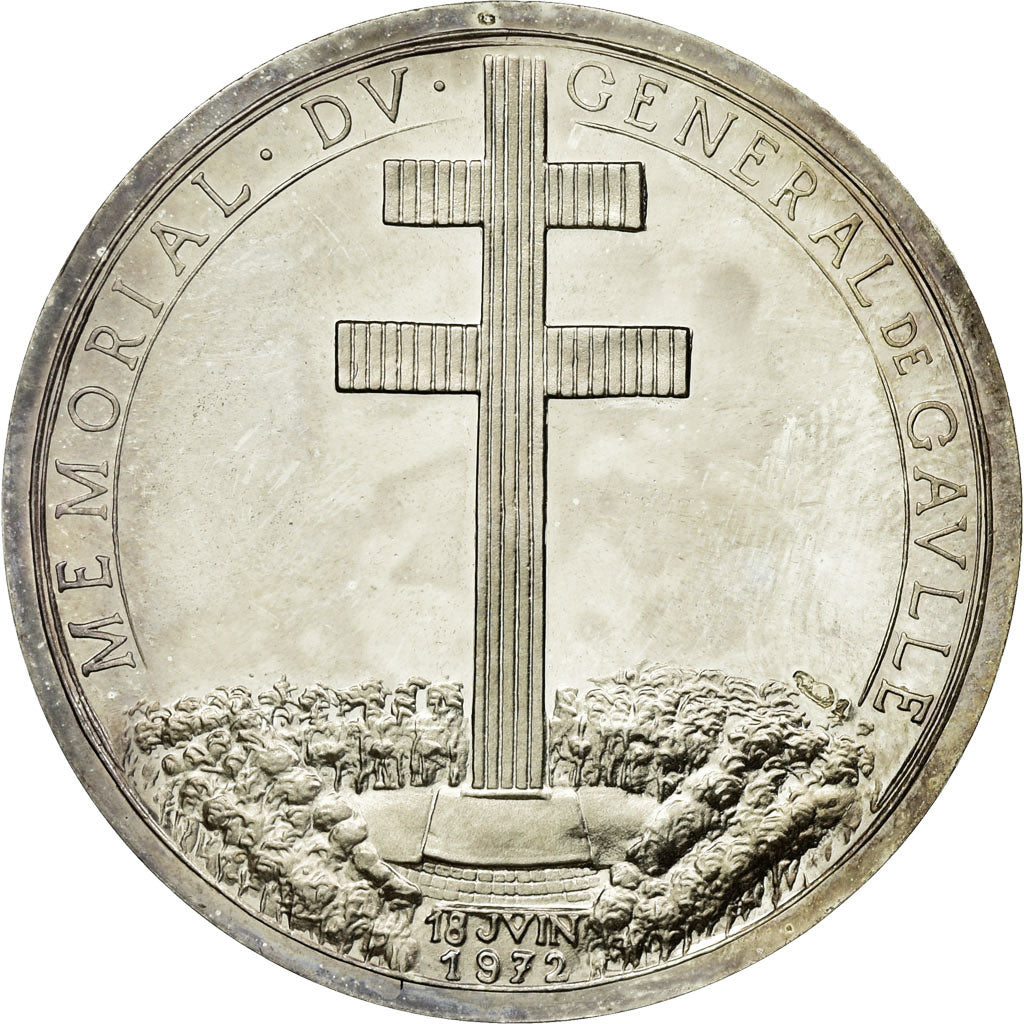 France, Medal, Mémorial du Général de Gaulle, 1972, De Jaeger, MS(65-70)