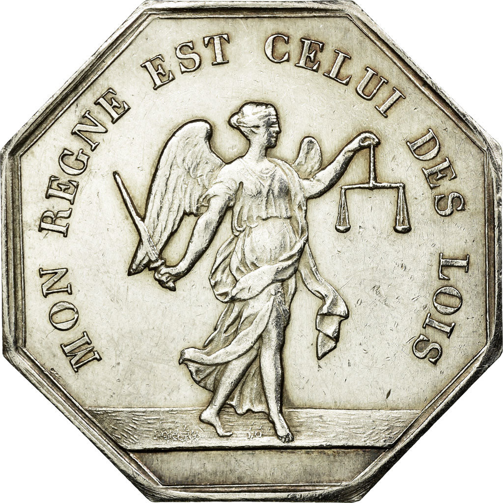 France, Token, Compagnie des Notaires de Chateaudun, Caqué, MS(60-62), Silver
