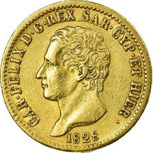 Monnaie, États italiens, SARDINIA, Carlo Felice, 20 Lire, 1828, Torino, SUP