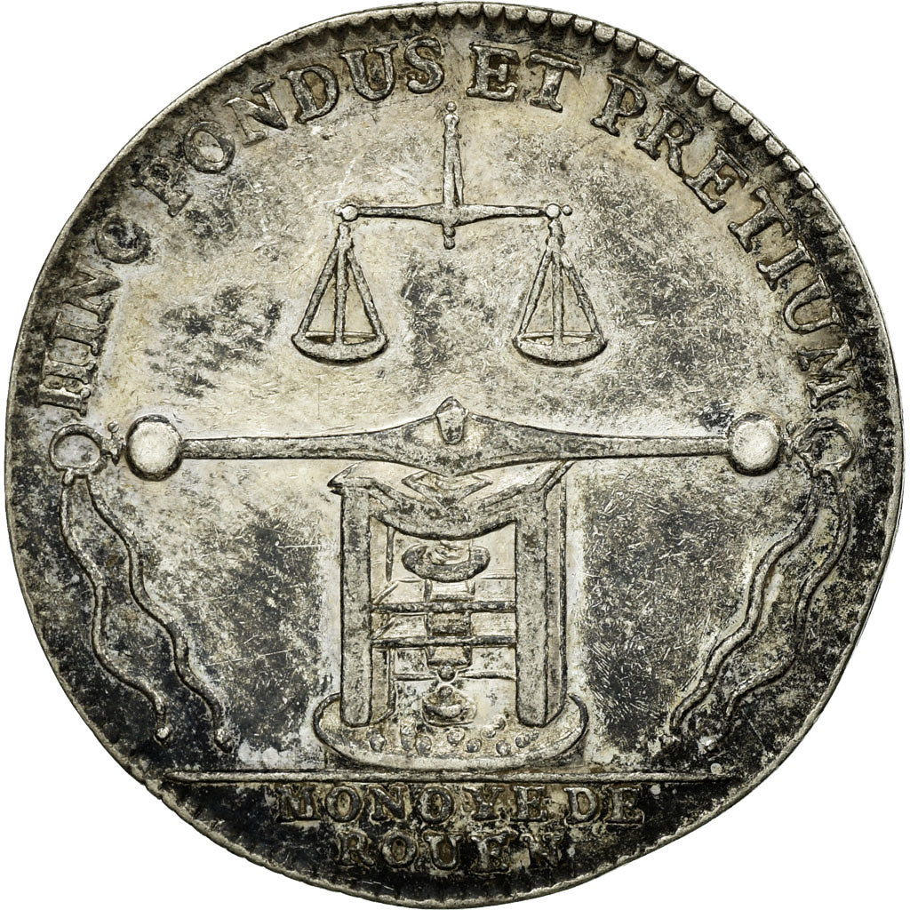 Frankreich, Token, Louis XIV, Monnaie et Monnayeurs de Rouen, 1711, SS+, Silber