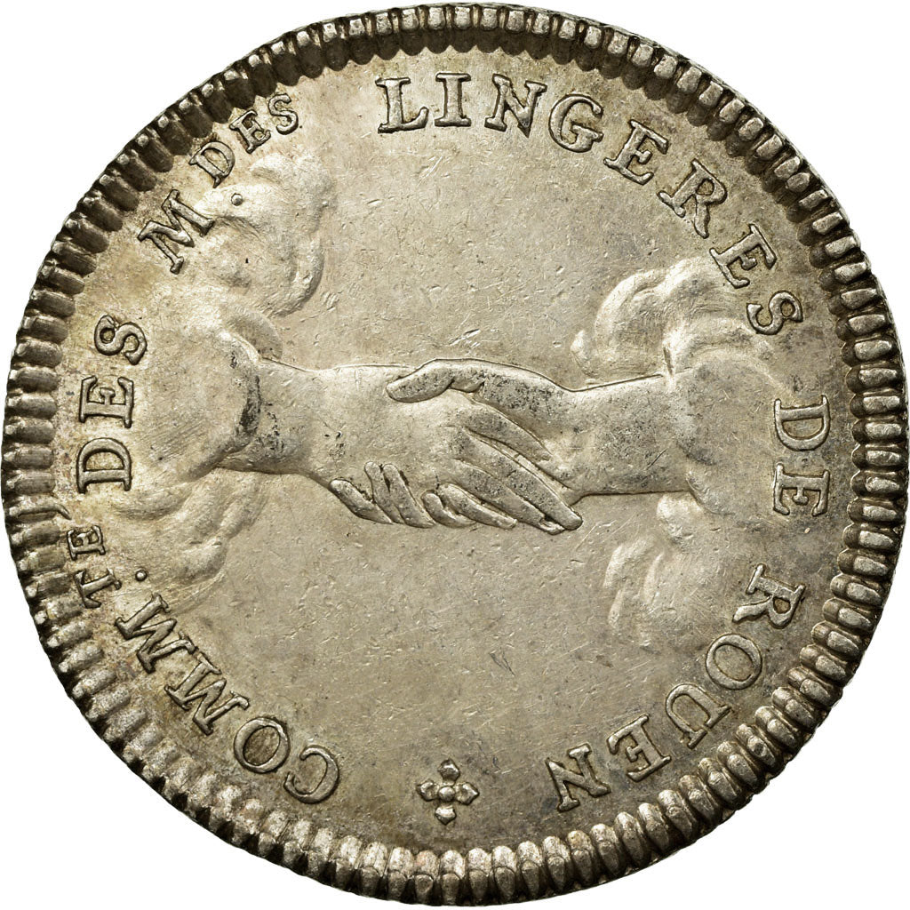 France, Jeton, Louis XVI, Corporations Marchandes, Lingères de Rouen, Duvivier