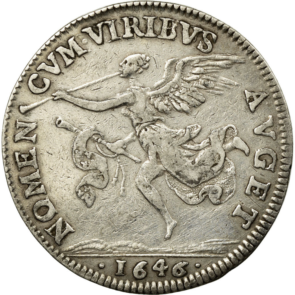 France, Jeton, Louis XIV, Anne d'Autriche, Régence, 1646, TTB, Argent