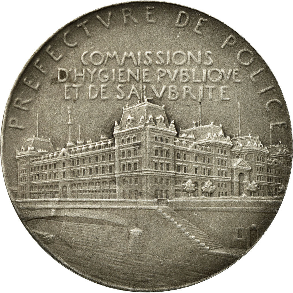 France, Medal, Préfecture de Police, Commissions d'Hygiène Publique, Roty