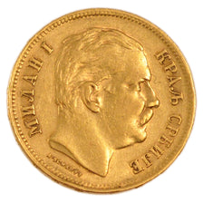 Serbia, Milan I, 20 Dinara, 1882, Vienne, BB+, Oro, KM:17.1