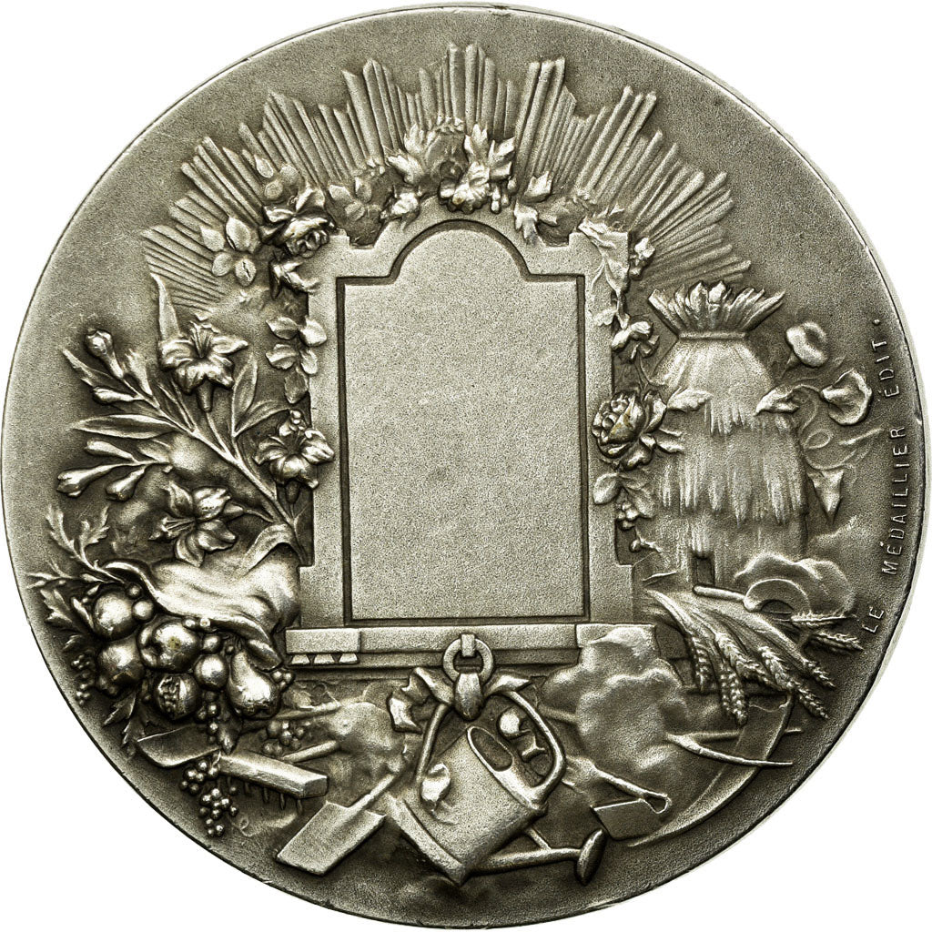 France, Medal, Horticulture, Jardins, MS(60-62), Silvered bronze