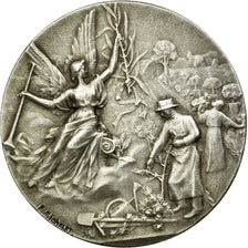 France, Medal, Horticulture, Jardins, Michelet, AU(55-58), Silvered bronze