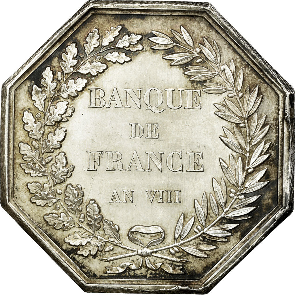 France, Jeton, Banque de France, An VIII, Dumarest, SUP, Argent