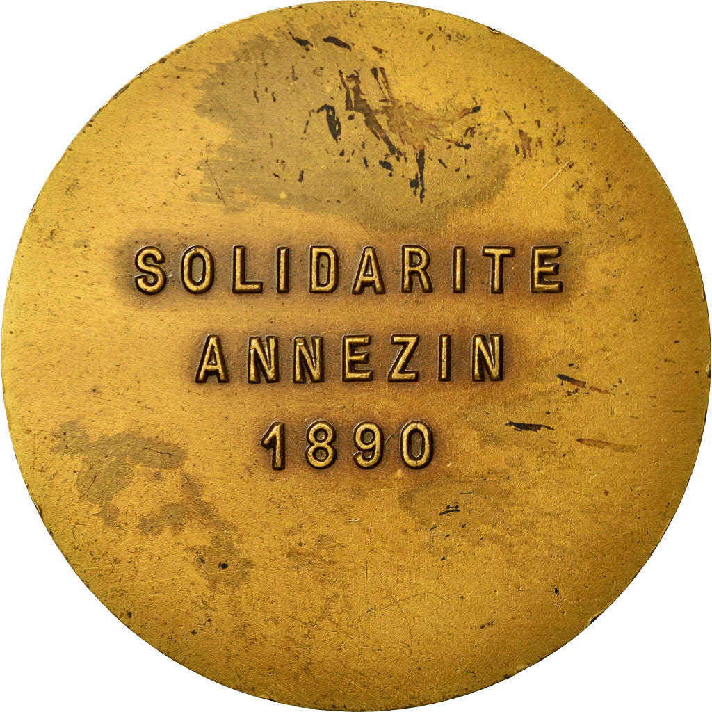 France, Medal, Mutualité, Solidarité, Annezin, 1890, AU(55-58), Bronze