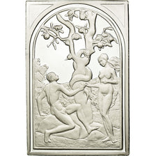 France, Medal, adam et Eve, Jardin d'Eden, MS(65-70), Silver