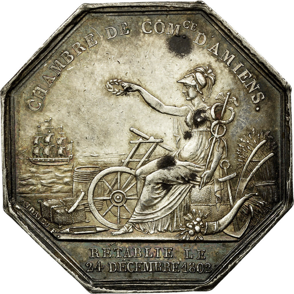 France, Token, Louis-Philippe Ier, Chambre de Commerce d'Amiens, Barre