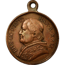 Vaticano, medalla, Pie IX, Jubilé, Rome, 1875, MBC+, Cobre