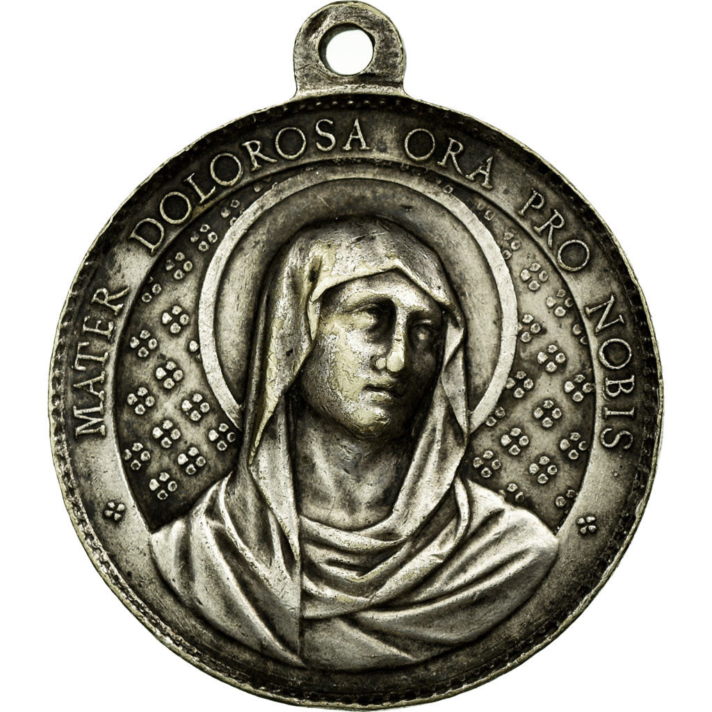 France, Medal, Religion, Mater Dolorosa, AU(55-58), Silvered bronze