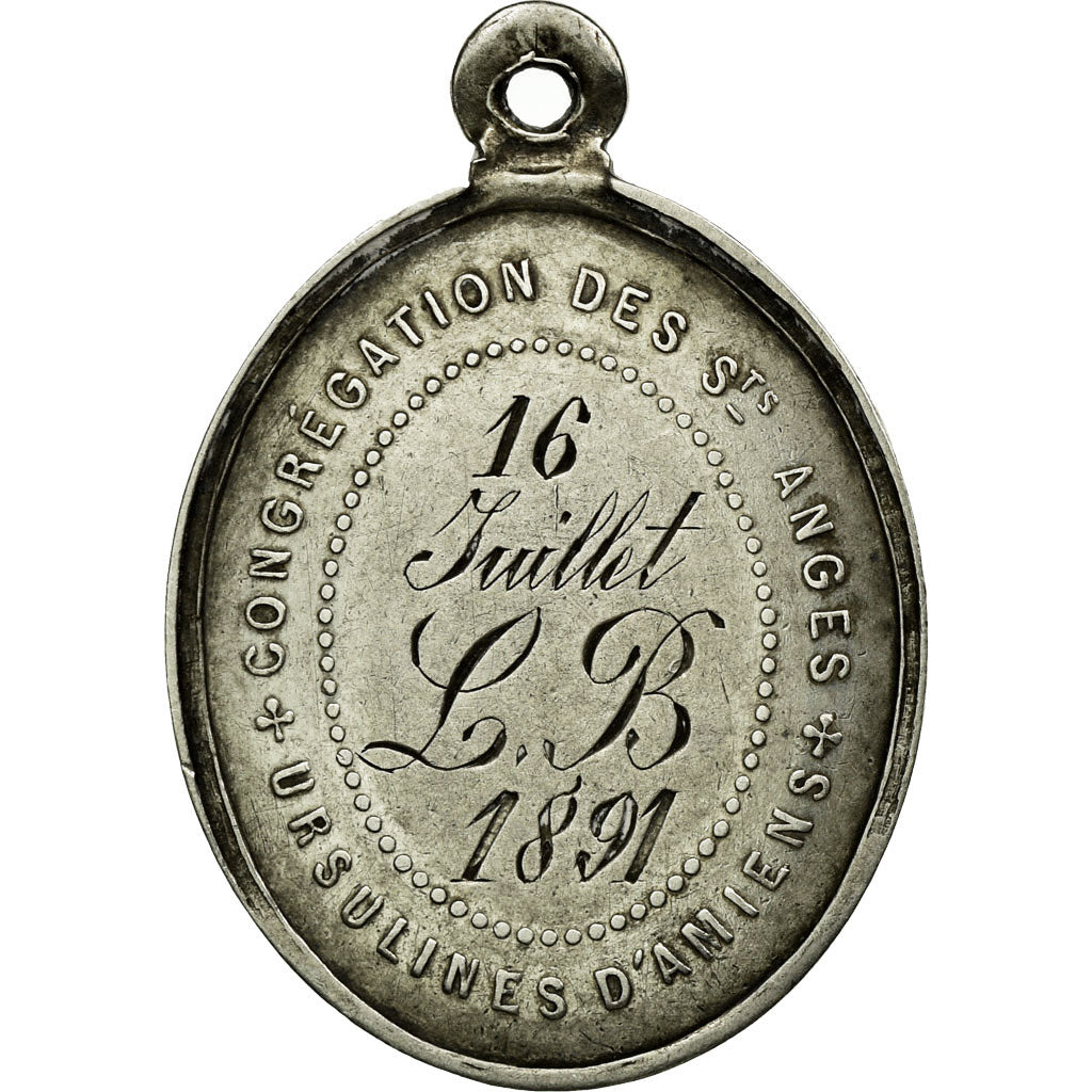 France, Medal, Religion, Congrégation des Saints Anges, Ursulines d'Amiens