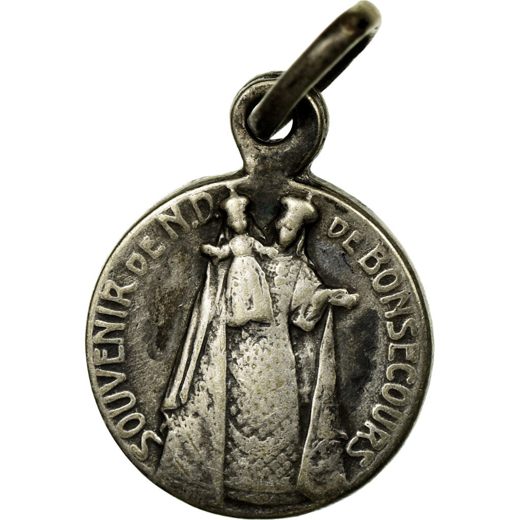 Francja, Medal, Religion, Notre Dame de Bonsecours, AU(50-53), Brąz posrebrzany
