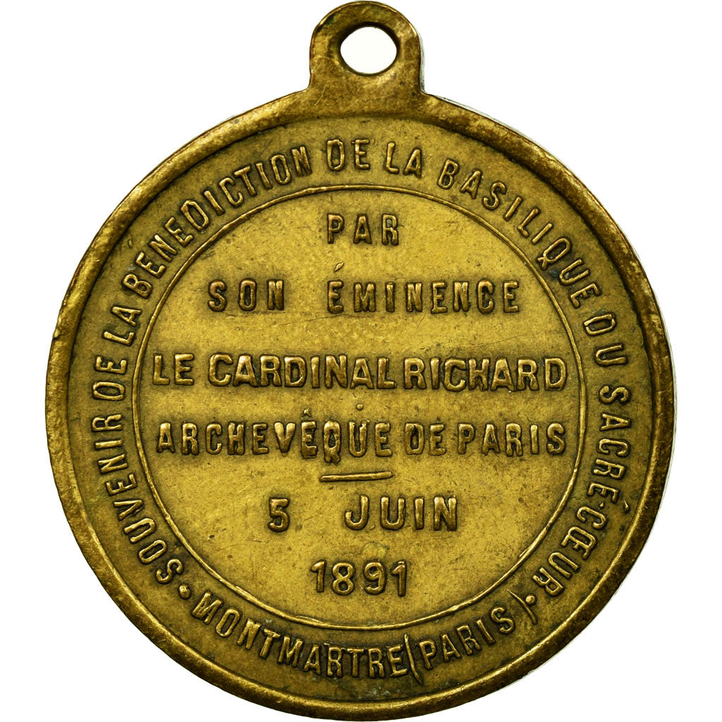 France, Medal, Bénédiction de la Basilique du Sacré-Coeur, Montmartre, Paris