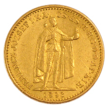 Hungary, 20 Korona, 1893, Kremnitz, KM #486, AU(55-58), Gold, 6.80