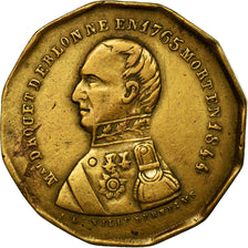 France, Medal, Le Maréchal Drouet, Reims, 1844, AU(50-53), Brass