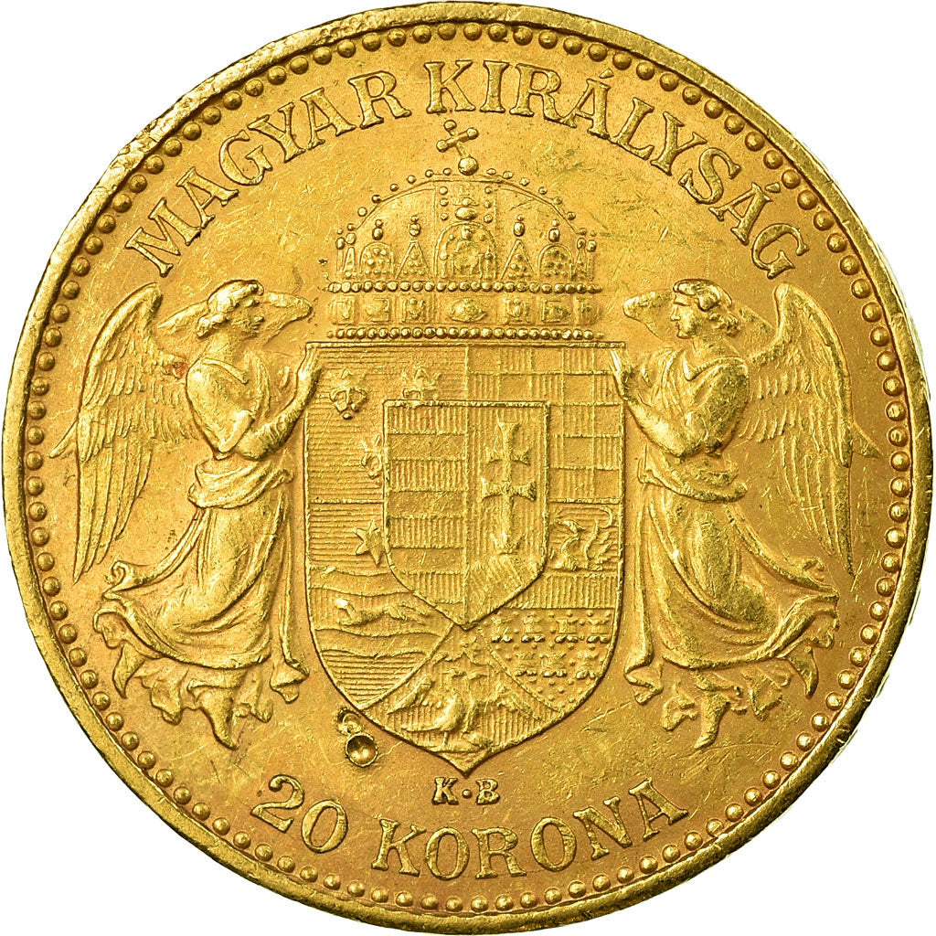Coin, Hungary, Franz Joseph I, 20 Korona, 1896, Kormoczbanya, AU(55-58), Gold