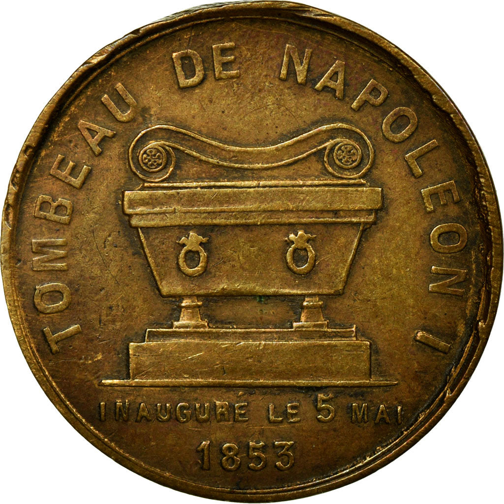 France, Token, Inauguration du Tombeau de Napoléon Ier, 1853, AU(50-53), Copper