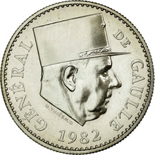 France, Medal, Général De Gaulle, 1982, Thiébaud, MS(65-70), Silver