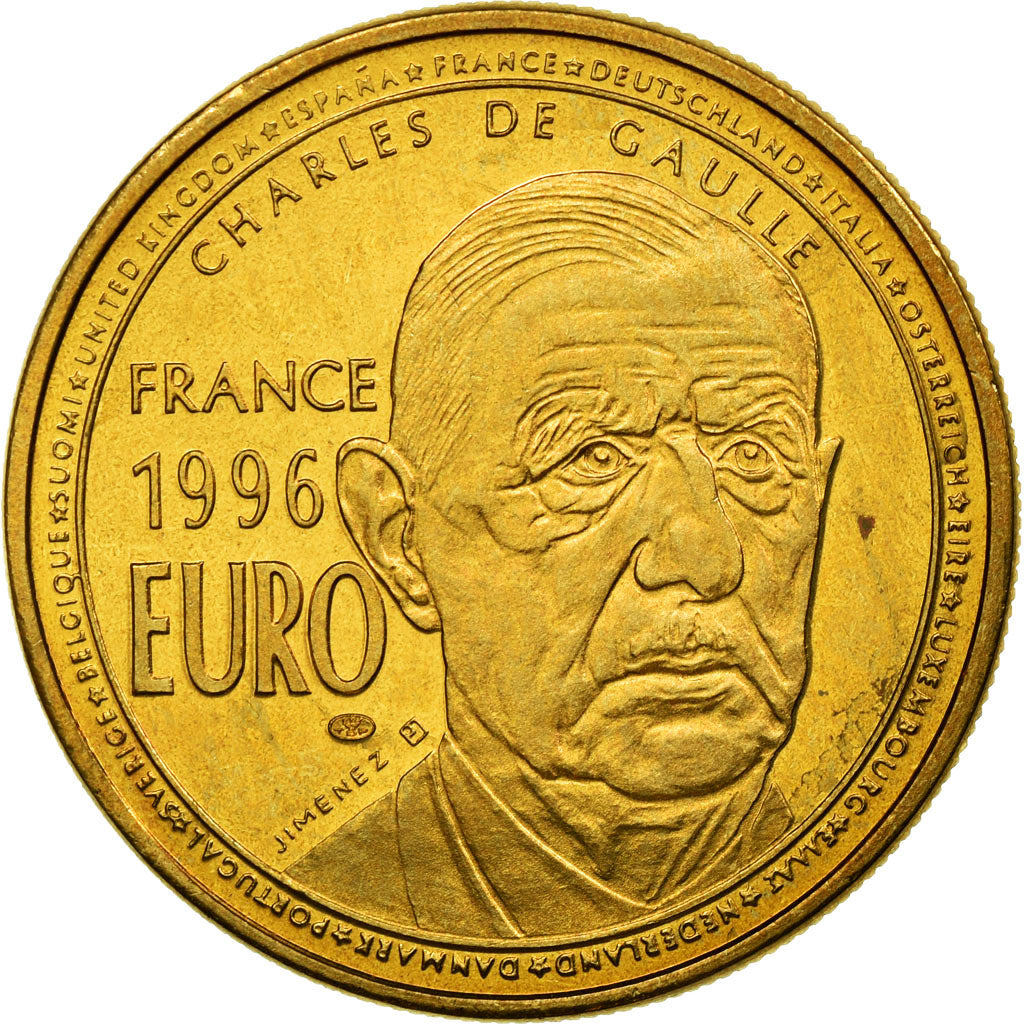 Frankreich, Medaille, Charles De Gaulle, 1 Euro Essai, 1996, Jimenez, STGL