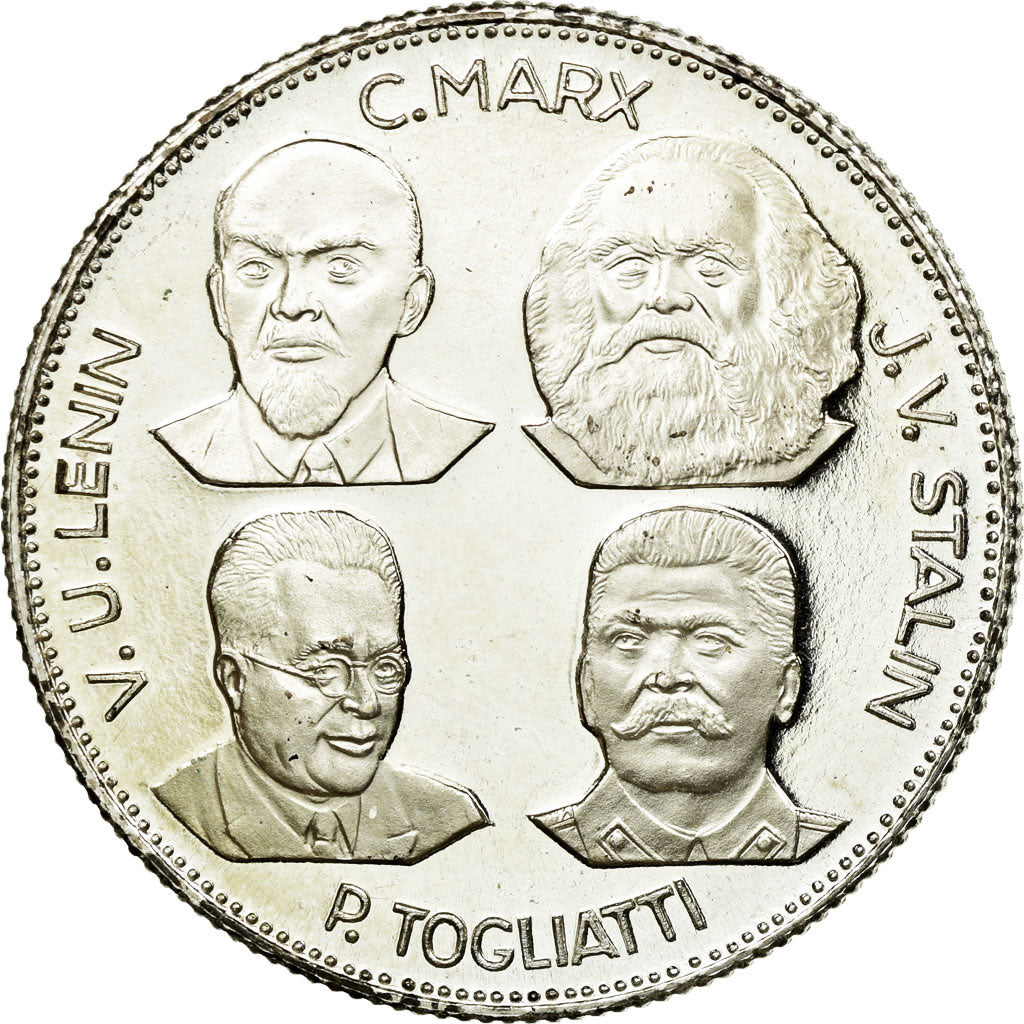 Russia, Medal, Les Leaders Communistes, MS(63), Copper Plated Silver
