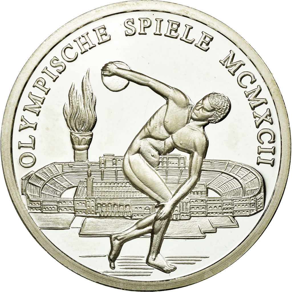 Spain, Medal, Les Jeux Olympiques de Barcelone, 1992, MS(65-70), Silver