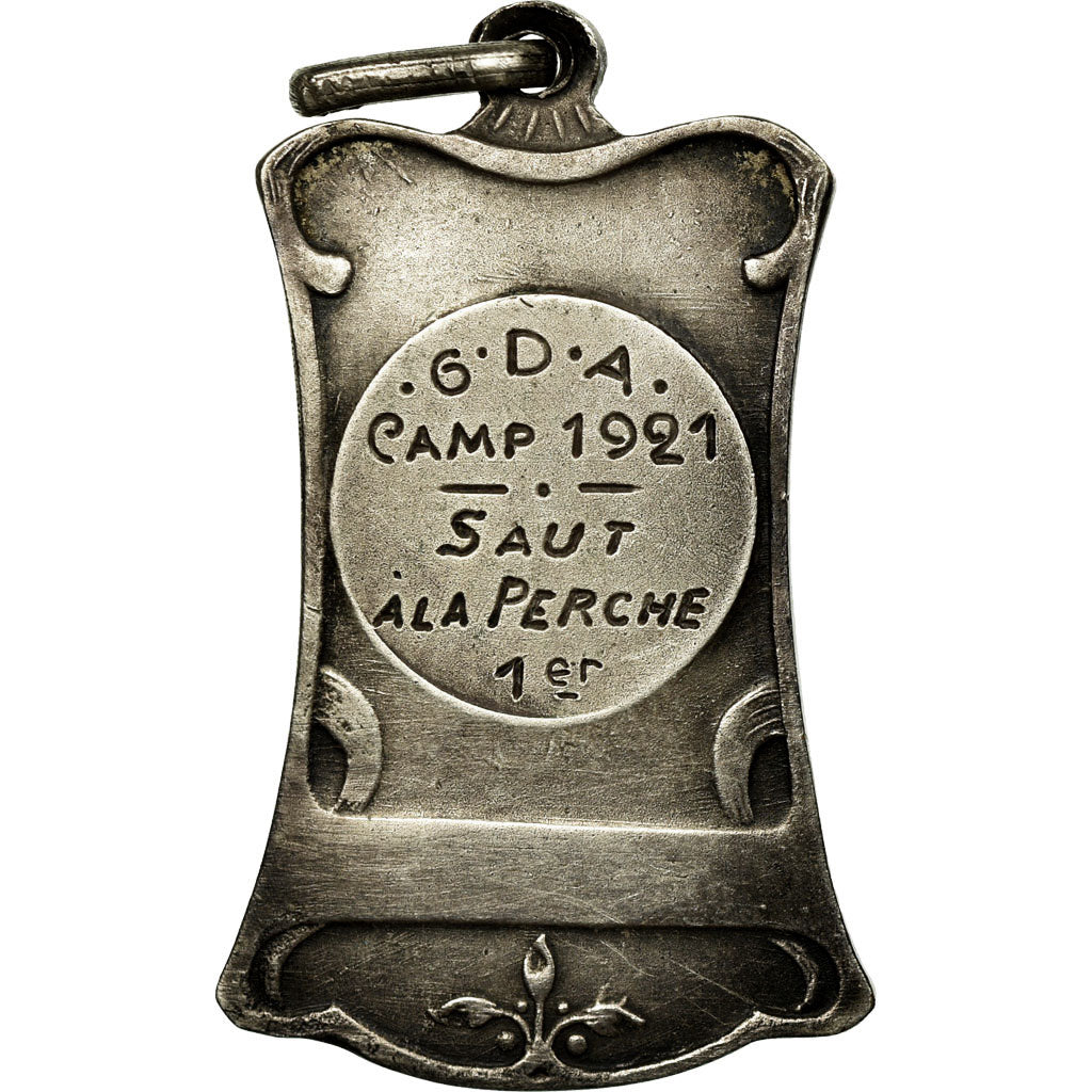 Belgique, Médaille, Sport, Saut à la Perche, Camp, 1921, SUP, Silvered bronze