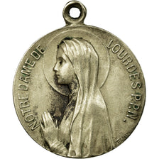 France, Médaille, Notre Dame de Lourdes, Penin, TTB+, Silvered bronze