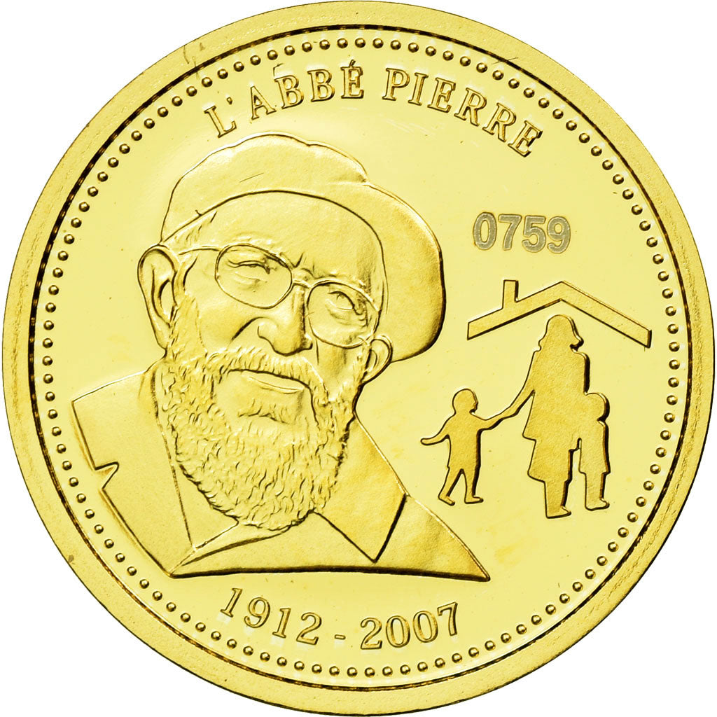 Francia, medaglia, 100ème Anniversaire de la Naissance de l'Abbé Pierre, 2007