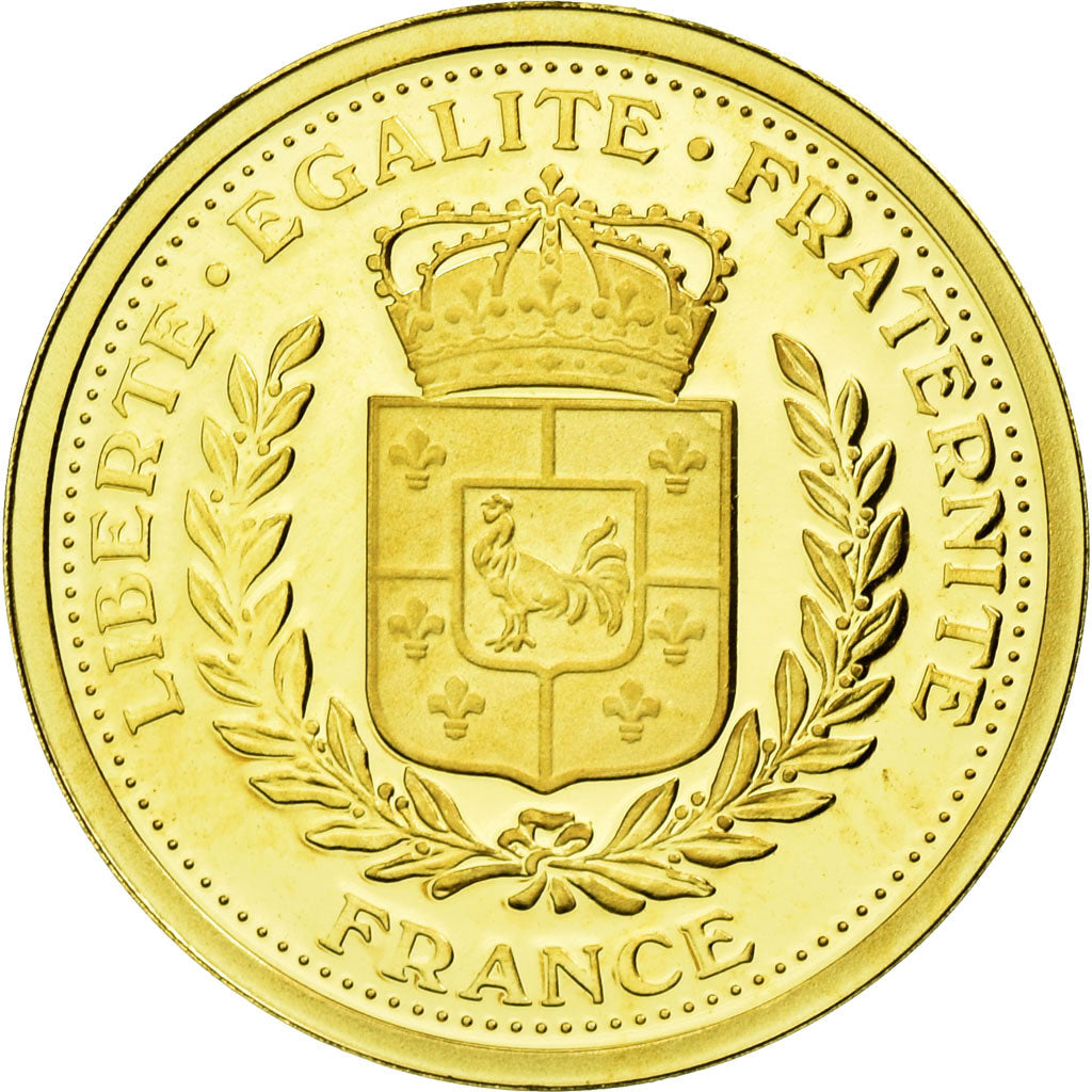 France, Médaille, Louis XIV, Roi Soleil, FDC, Or