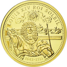 France, Médaille, Louis XIV, Roi Soleil, FDC, Or