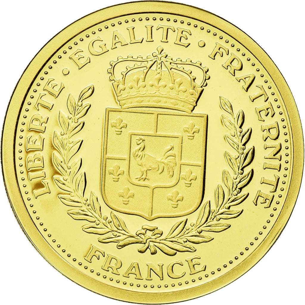 France, Médaille, Louis XIV, Roi Soleil, FDC, Or