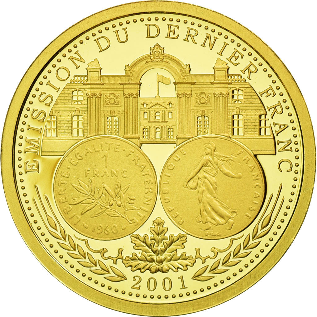 France, Medal, 10ème Anniversaire du Dernier Franc, MS(65-70), Gold