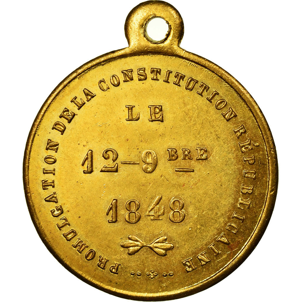 France, Medal, Deuxième République, révolution, Constitution, 1848