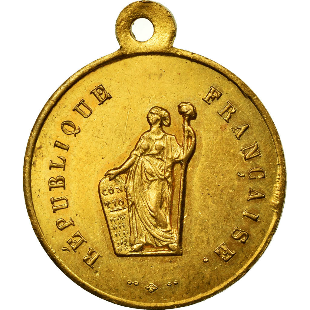 France, Medal, Deuxième République, révolution, Constitution, 1848