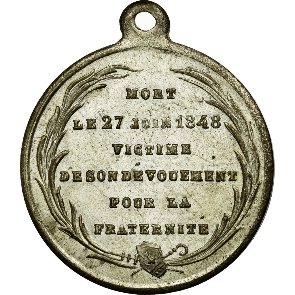 France, Médaille, Révolution, Denis Affre, Archevêque de Paris, 1848, TB+