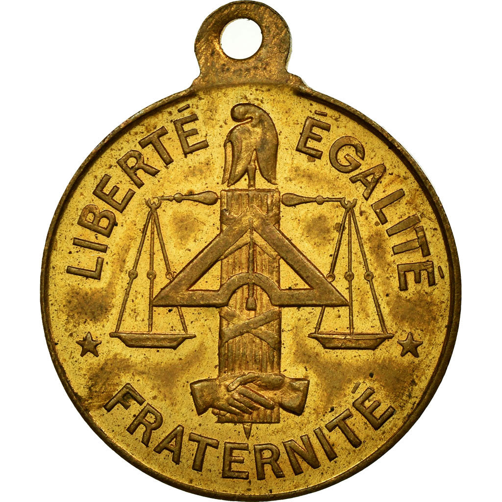 France, Médaille, Revue Passée au Champs de Mars, Commune, Paris, 1871, SUP+
