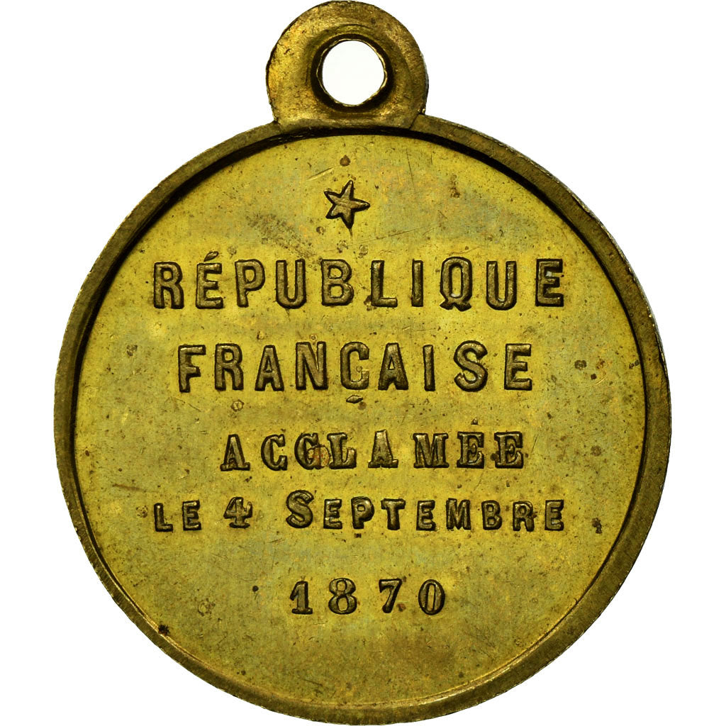 France, Médaille, République Française Acclamée, Aux Armes Citoyens, 1870