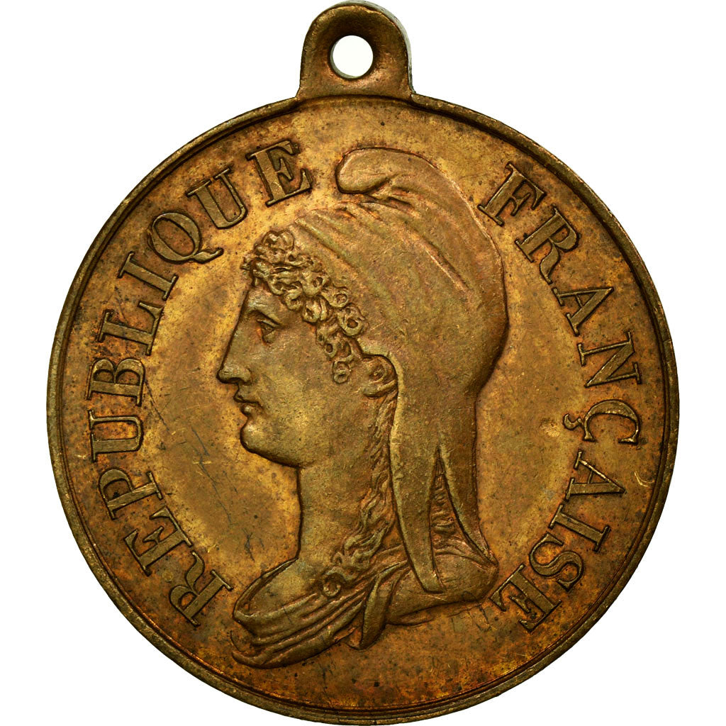 France, Medal, Union Patriotique, 1870, AU(55-58), Copper