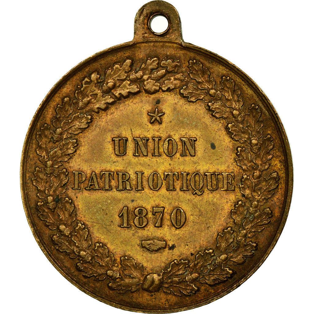 France, Medal, Union Patriotique, 1870, AU(55-58), Copper