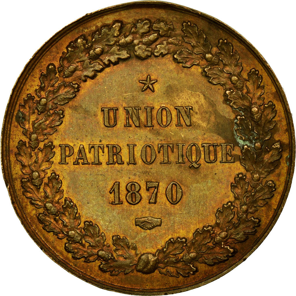France, Médaille, Union Patriotique, Honneur à la Garde Mobile, 1870, SUP