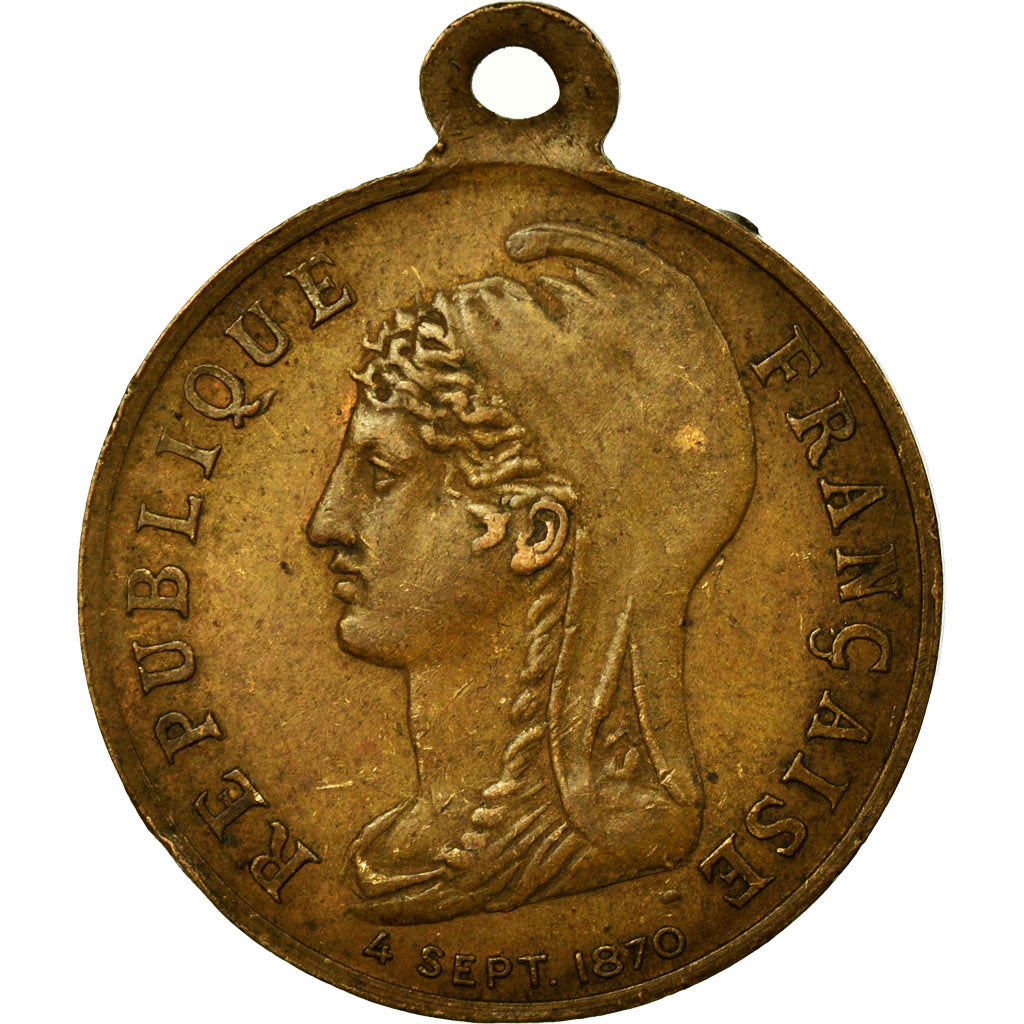 Frankrijk, Medaille, Le Gouvernement de la Défense Nationale, 1870, ZF, Koper