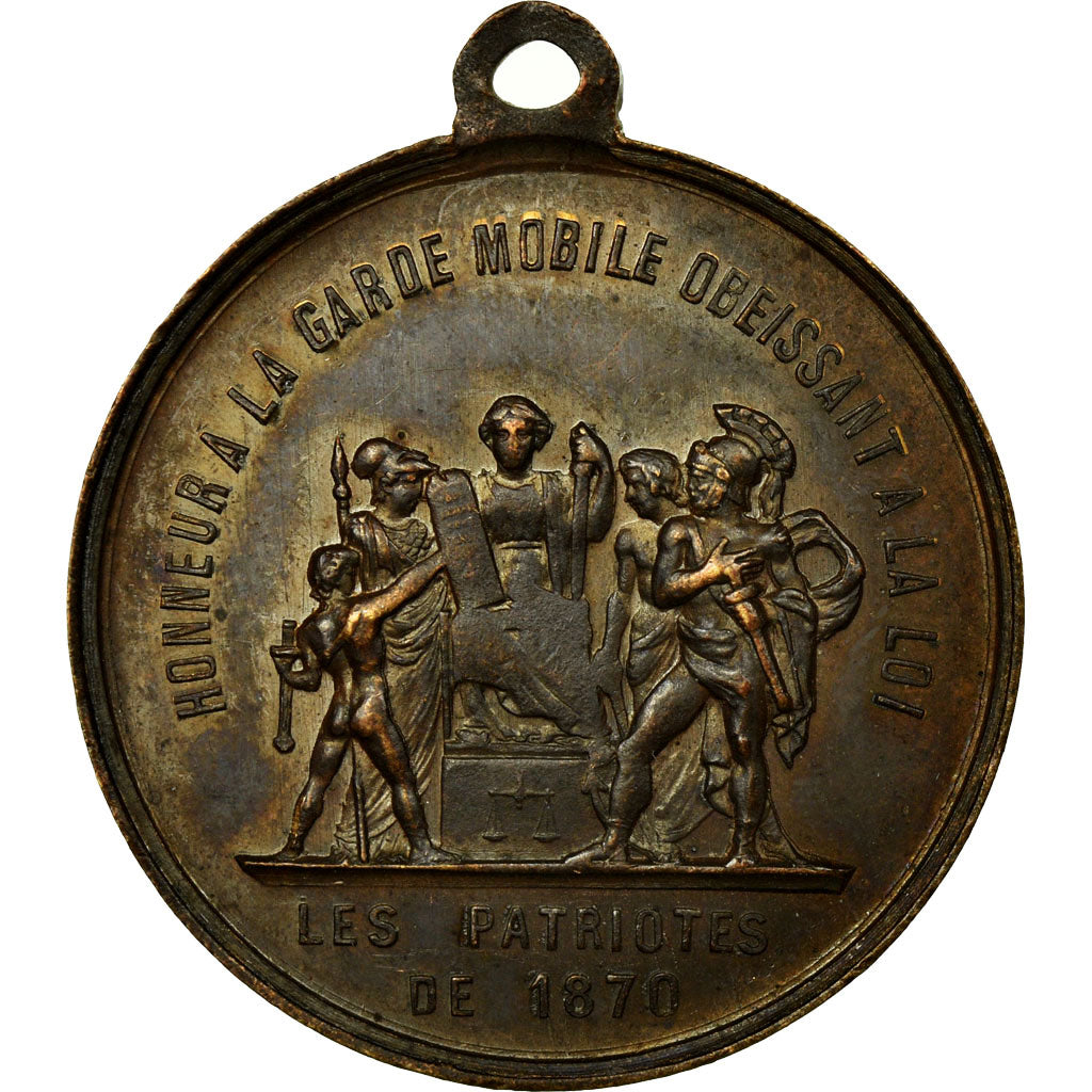 Francia, medaglia, Le Général Trochu, Honneur à la Garde Mobile., 1870, SPL
