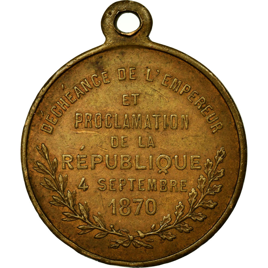 Francia, medaglia, Troisième République, Déchéance de l'Empereur Napoléon