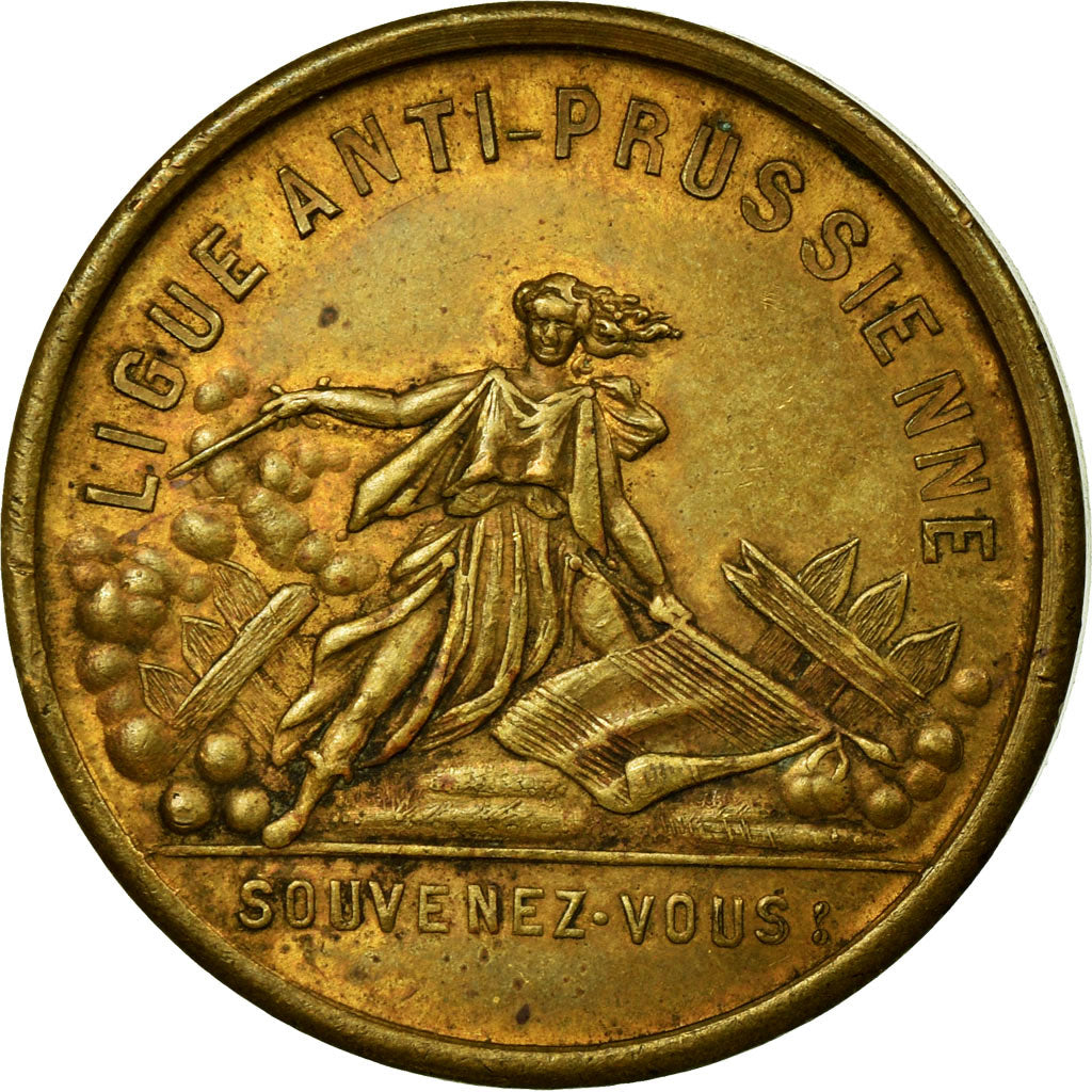France, Médaille, Ligue Anti-Prussienne, Invasion Alsace-Lorraine, 1870-1871