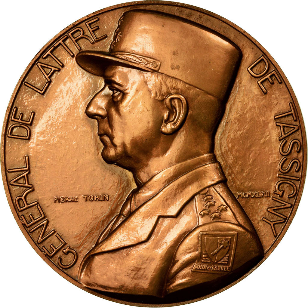 France, Medal, Seconde Guerre Mondiale, Jean De Lattre de Tassigny, 1948, Turin