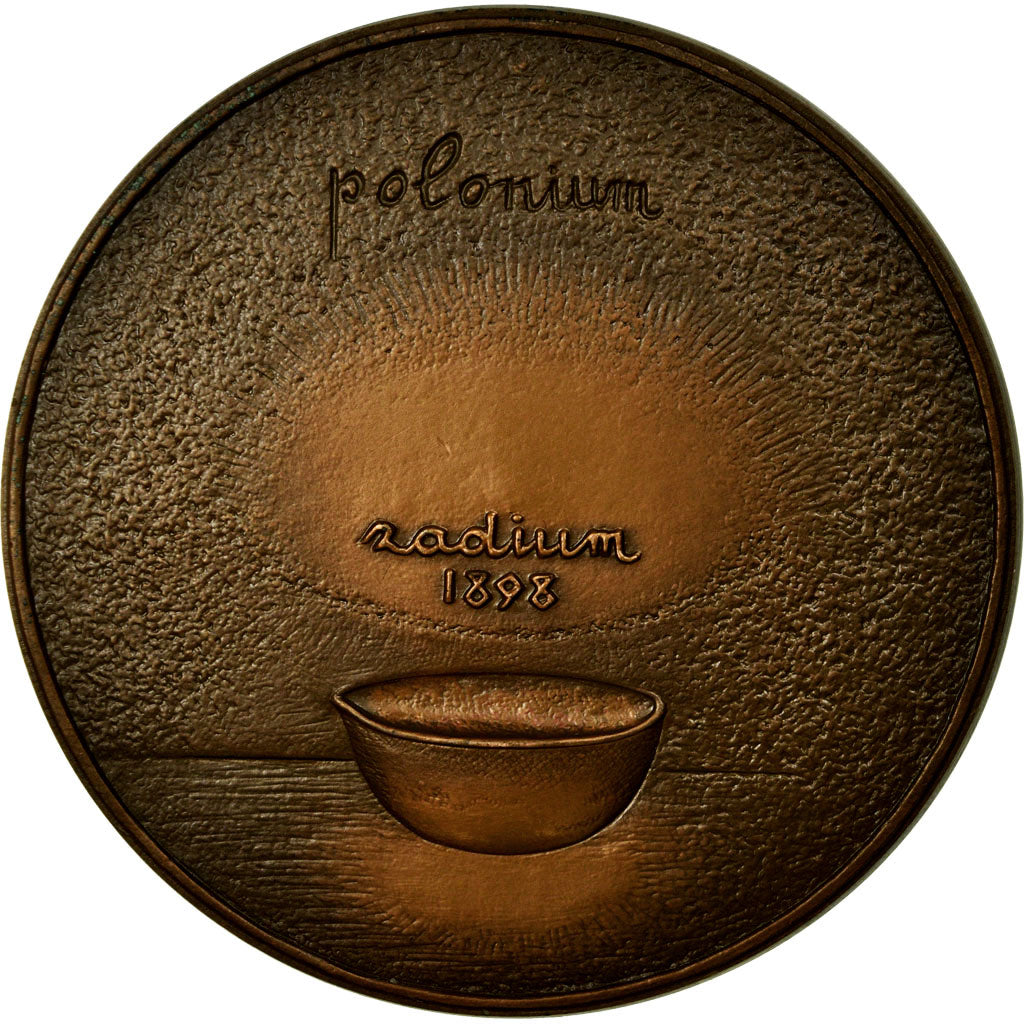 Frankrijk, Medaille, Marie Curie, Polonium-Radium, 1968, Coeffin, UNC-, Bronze