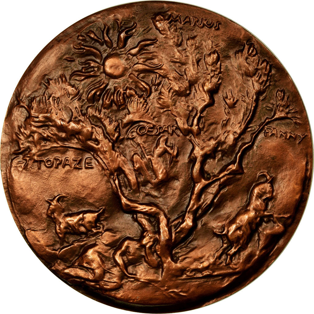 Frankreich, Medaille, Marcel Pagnol, Académie Française, 1976, Corbin, UNZ