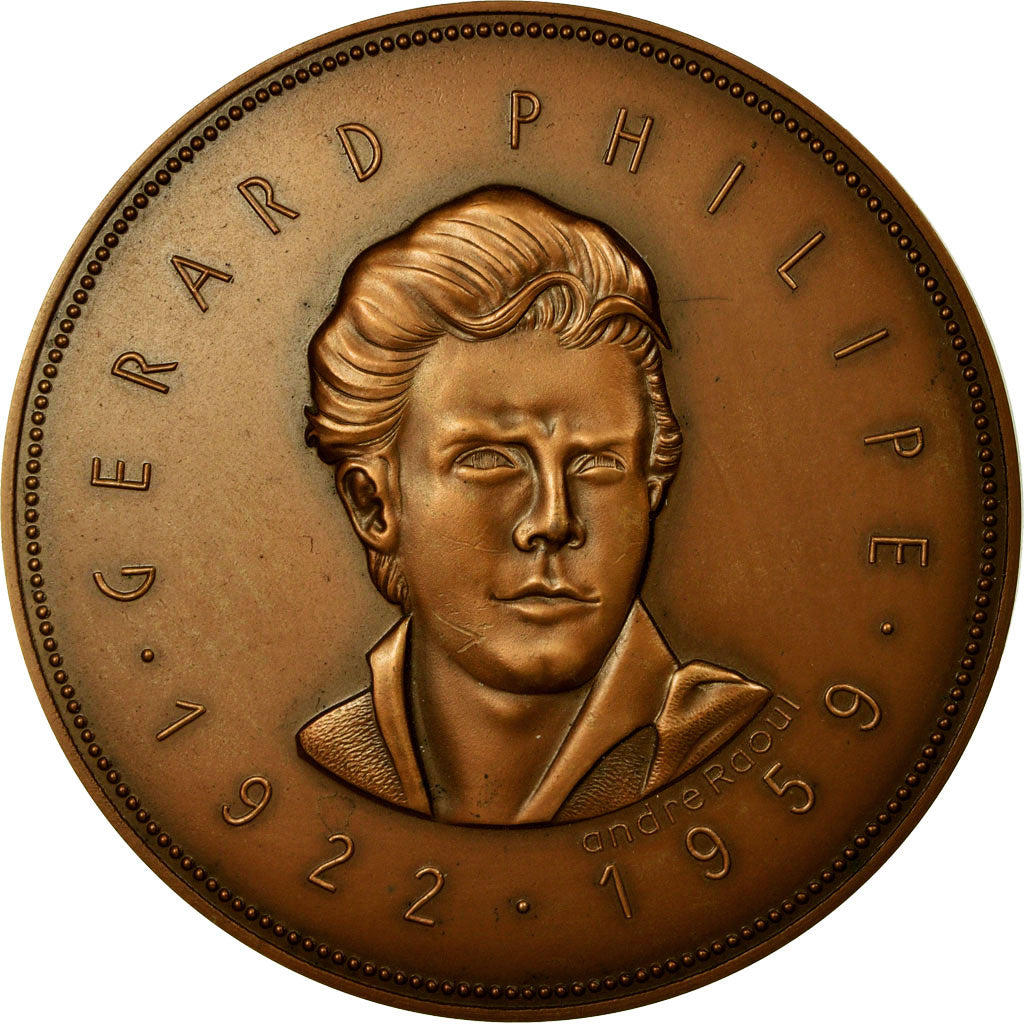 France, Medal, Gérard Philippe, Théâtre, Cinéma, Raoul, AU(55-58), Bronze